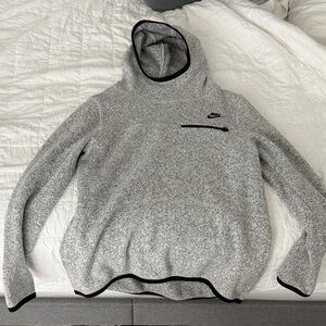 Nike Heather Gray Hoodie with Black Accents